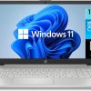 HP Newest 15.6" HD Laptop, 11th Gen Intel Quad-Core i3-1125G4(Up to 3.7GHz, Beat i5-10210U), 12GB RAM, 256GB PCIe SSD, Webcam, Bluetooth, Wi-Fi, HDMI, USB-C, Win 11, Silver (Upgraded)