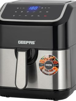 Geepas 5L Digital Air Fryer with Vortex – 10-in-1 Convection Air Fryer with LED Touchscreen, 60 Minutes Timer & Non-Stick Basket – Oil Free Toaster Oven | 2 Years WarrantyGAF37527