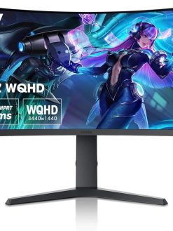 KOORUI 21:9 WQHD 3440 * 1440 4K （HDR 400）34 Inch 1800R Curved Gaming Monitor, 165Hz MPRT 1MS (AMD FreeSync Premium Nvidia G-SYNC) Hdmi DP 90% DCI-P3 OSD Roker Computer Gamer Monitors