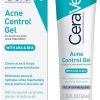 CeraVe Salicylic Acid Acne Treatment with Glycolic Acid and Lactic Acid | AHA/BHA Acne Gel for Face to Control and Clear Breakouts | Fragrance Free, Paraben Free, Oil Free & Non-Comedogenic|1.35 Ounce