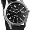 SYOSI Nylon Strap Wrist Watch Men's Military Sport Watch Analog Quartz Watch with Date Sub Window
