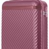 Senator Lightweight Hard Case luggage ABS carry on suitcase with 4 Quite Spinner wheels KH1065 (Carry-On 20-Inch, Maroon)
