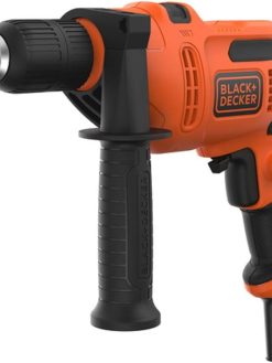Black & Decker Hammer Drill, 13mm Keyed Chuck, 13mm Drilling Capacity for Masonary and Steel, 20mm Drilling Capacity for Wood, 0-2900 RPM, 500W, BEH200-GB