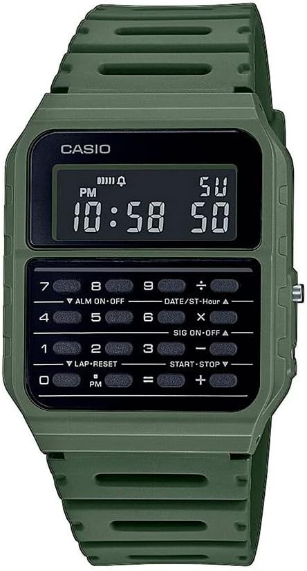 Casio Unisex Digital Dial Stainless Steel Band Watch