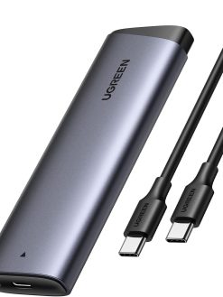 UGREEN M.2 NVME Enclosure, 10Gbps M.2 SSD Enclosure to USB Adapter/Reader, USB C 3.2 Gen2 M.2 Enclosure, Tool-Free External PCI-E M.2 SSD Case Supports M and B&M Keys and Size 2230/2242 /2260/2280