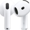 Apple AirPods 4 Wireless Earbuds, Bluetooth Headphones, Personalized Spatial Audio, Sweat and Water Resistant, USB-C Charging Case, H2 Chip, Up to 30 Hours of Battery Life, Effortless Setup for iPhone