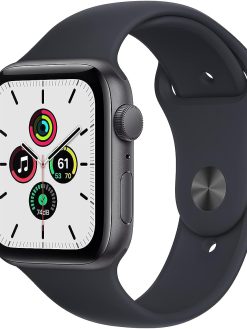 Apple Watch SE (1st generation) (GPS, 44mm) Smart watch - Space Grey Aluminium Case with Midnight Sport Band - Regular. Fitness & Activity Tracker, Heart Rate Monitor, Water Resistant (Renewed)