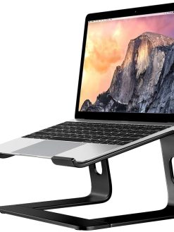 Go-Go Laptop Stand, Ergonomic Aluminum Laptop Computer Stand, Detachable Laptop Riser Notebook Holder Stand Compatible with MacBook Air Pro, Dell XPS, HP, Lenovo More 10-15.6” Laptops