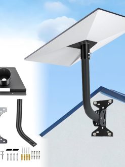 Starlink Gen 3 Mount, Adjustable Starlink Mounting Kit Compatible with V3 Starlink Standard Dish, Starlink Long Wall Mount for Starlink Internet Kit Satellite 【Include Starlink Gen 3 Pipe Adapter】