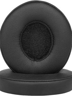 2Pcs Replacement Earpads Ear Pad Cushion for Beats Solo 2/3 On Ear Wireless Headphones Black
