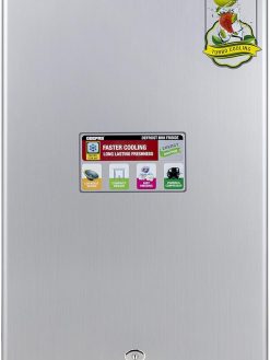 GEEPAS Defrost Mini Fridge with Lamp, Door Lock & Key, GRF115SPEN - Low Noise Design, Compact, Powerful Compressor, Energy Saving, Faster Cooling, Adjustable Thermostat, 110L Capacity| 1 Year Warranty