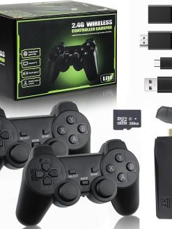 liuwei M8 Retro Game-Stick, Revisit Classic Games with Built-in 9 Emulators, 20,000+ Games, 4K HDMI Output, and 2.4GHz Wireless Controller for TV Plug and Play