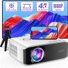 【AI Auto Focus & Keystone】Projector 4K Supported, XuanPad WiFi6 Bluetooth Projector, 26000L Native 1080P Smart Portable Projector, Outdoor/Home Cinema Projector with Tripod for iOS/Android/TV Stick