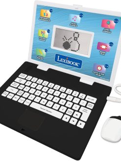 Lexibook, Educational Laptop Bilingual English/French, 124 Language Activities, Writing, Maths, Logic, Music and Games, Boys and Girls, JC498i1, One size