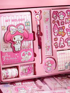 Moonmen Stationery Set – Scrapbooking Handbook Planner, Pocket Notepad, Tape, Ruler, Pen, and Stickers - Perfect Birthday Gifts for Girls Ages 4-12, Ideal Kids' Back-to-School Gift (Melody)