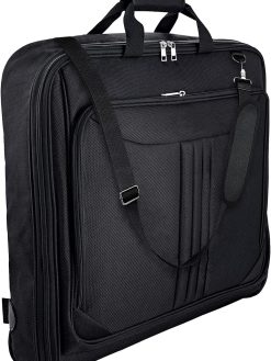 Angju Garment Bags, Large Suit Travel Bag with Pockets & Shoulder Strap for Business Trip, Professional Foldable Carry On Bag Gifts for Men Women, Client, Waterproof Luggage Bags for Travel