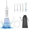Leominor [2023 New Version]Leominor Cordless Water Flosser Professional Oral Irrigator,Portable Dental Flosser IPX7 Waterproof,with Travel Bag and 7 Jet Tips, Rechargeable for Home&Travel