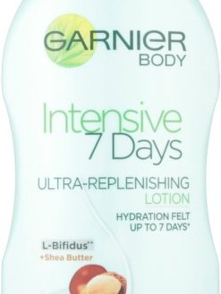 Garnier Intensive 7 Days Shea Butter & Probiotic Extract Body Lotion 400ml, Ultra Replenishing Soothing Moisturiser, Up to 7 Days Hydration, For Very Dry Skin, Fast Absorbing & Non Greasy