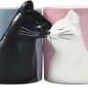 BigNoseDeer Kiss Cat Coffee Couple Mug set, Unique Funny Tea Ceramic Cup Set for Bride and Groom, Matching Gift For Birthday, Anniversary, Wedding, Engagement Valentines Day Girlfriend Wife (Cat mug)