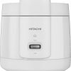 Hitachi Rice Cooker, 1.8 (L) Capacity, 800W-950W Cooking Power, Non-stick inner pot, LED Light Display, Easy to Clean after Cooking, Keeps your food warm for up to 12 hours-White-RZ-S18MNW