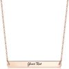 Julie & Co We Personalized Engraved Customized gifts Necklaces for Women Girls Custom Engraved Name Date key chains Gifts for Girlfriend Sisters Mothers (Style 3, Rose Gold)