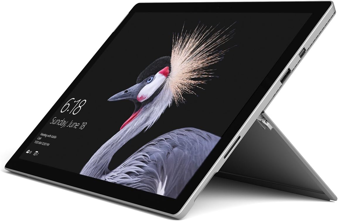 Microsoft Surface Pro 5 Tablet PC 12.3" (2736x1824), Core i5-7300U Surface Laptop Touchscreen, 8GB RAM, 256GB SSD, USB 3.0, DisplayPort, BT, WiFi, Windows 10 Pro (Renewed)