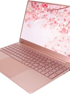HD Laptop, 15.6in Pink Backlit Keyboard Laptop for Students for Office