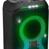 JBL PartyBox Stage 320 Portable Bluetooth Speaker, 240W, 5.4 Bluetooth, 18 Hours Max Playing Time, Splash Proof, Dual Mic & Guitar Inputs, Multi Speaker Connection, With Wheels, Black