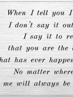 Engraved Wallet Insert, Anniversary Card Gifts for Boyfriend, Valentines Gifts for Husband, Wallet Love Note Insert, Anniversary Cards, Deployment Gifts, Long Distance Gifts - 1 Count (Pack of 1)