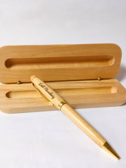 Personalised Wooden Pen and Case IMP 052 with Your Name Engraving