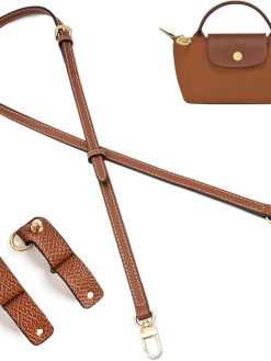 KOMHPS Gastinsave Wide Shoulder Strap Adjustable DIY Replacet Belt Crossbody Canvas Bag Handbag Multi Pochette Accessories(Brown), Hy01 Brown-gold Diy, HY01 brown-gold diy (HY01-C-G)
