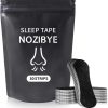 Nozibye Anti Snore Nasal Strips for Sleeping - Comfortable & Breathable Nose Tape for Snoring Relief & Athletic Performance - Extra Strong Adhesive for Better Sleep & Workout (30 Count, Black)