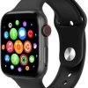 SCIENISH smart watch t500 smart watch 2020 t500 smart watch series 5 smart watch blood pressure BT call music player 44mm for ISO Android heart Rate smartwatch (black)