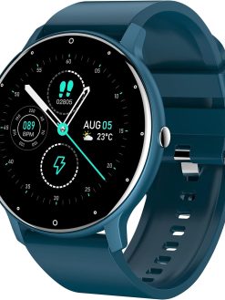 zodvboz Smart Watch for iPhone and Android IP67 Waterproof Fitness Tracker with 1.28" TFT Touchscreen Bluetooth Calling Multiple Sport Modes Activity Tracker for Men Women Blue