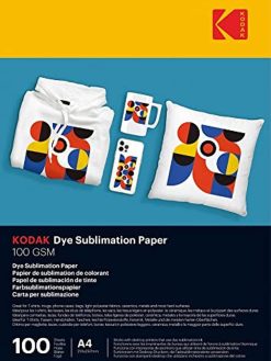 Kodak Sublimation Transfer Paper A4 100 GSM For T-Shirt, Mugs & Banners - 100 Sheets Pack