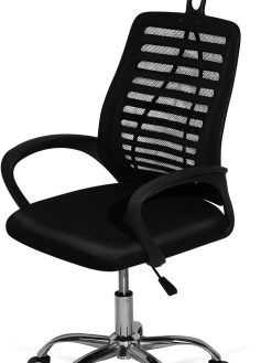 SKY-TOUCH SKY TOUCH Office Chair,Comfort Ergonomic Height Adjustable Desk Chair with Lumbar Support Backrest&Headrest and Armrests，Black 125×55×55cm