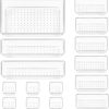 Vtopmart 15 PCS Clear Plastic Drawer Organizer Set, 4-Size Versatile Bathroom and Vanity Desk Organizer Trays, Drawer Organiser for Makeup, Bedroom, Kitchen and Office