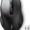 UGREEN Wireless Mouse, 2.4G Ergonomic Optical Mouse, Computer Mouse for Laptop, 1600 DPI, 3 Adjustment Levels, 6 Buttons, 12 Months Battery Life, USB Mouse for Laptop, PC, Chromebook, Notebook, Black