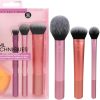 REAL TECHNIQUES The Everyday Essentials set from gives you 5 essential tools to master any look tapered, soft and fluffy bristles. Blend powder blush evenly for a smooth, natural look