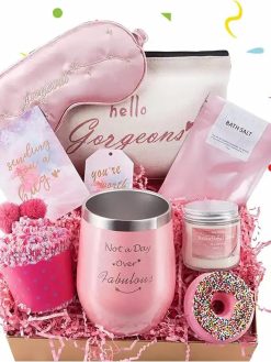 Beauenty 11PC Scented Candles & Bath Bombs Set,Gifts for Women for Birthday Mother's Day Women's Day,Bubble Bath Set Gifts for Women,Relaxing Spa Gift Set for Women (pink-style 2)