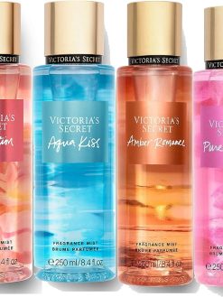 Victoria's Secret Set For Women Amber Romance 250 ML + Aqua Kiss 250 ML + Pure Seduction 250 ML + Temptation 250 ML