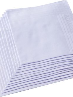 Men's Pure White 100% Cotton Handkerchief