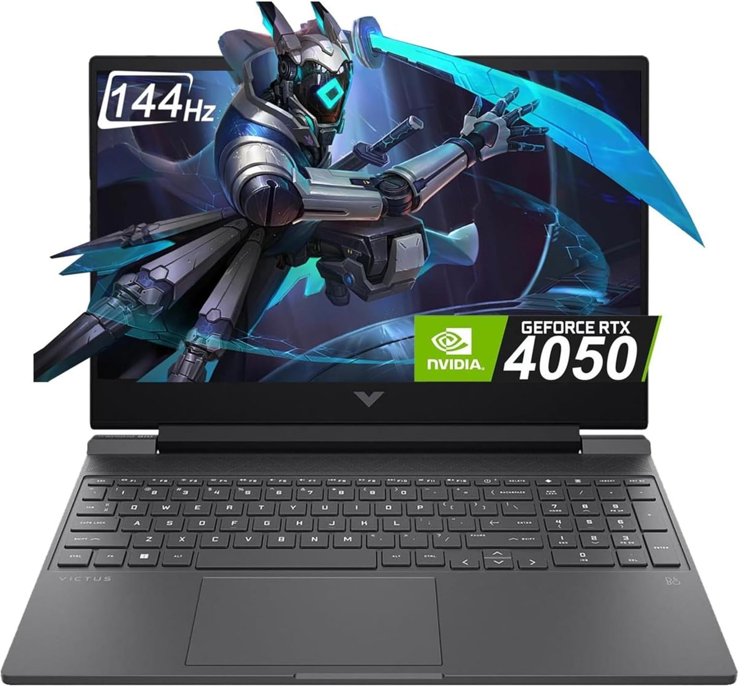 HP Victus Gaming Laptop 15.6 inch, Intel Core i5-13420H Processor, 16GB DDR4 RAM, 512GB SSD,15.6" FHD IPS 144Hz, NVIDIA RTX 4050 6GB Graphics, English Backlit Keyboard,Windows 11 Home,Mica Silver,