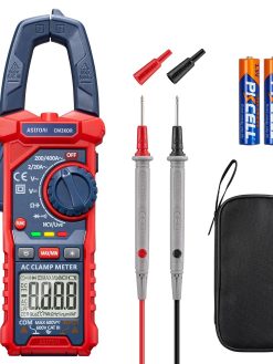 AstroAI Digital Clamp Meter Multimeter 2000 Counts Amp Voltage Tester Auto-ranging with AC/DC Voltage, AC Current, Resistance, Capacitance, Continuity, Live Wire Test, Non-Contact Voltage Detection