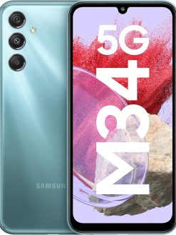 SAMSUNG GalaxyM34 5G (Waterfall Blue, 6GB, 128GB Storage) | 120Hz sAMOLED Display | 50MP Triple No Shake Cam | 6000 mAh Battery