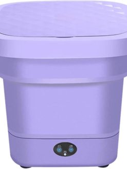 Portable Washing Machine Mini Washer with Dryer, Foldable Laundry Spinner for Baby Clothes, Underwear & Socks. Ideal for Camping & Travel