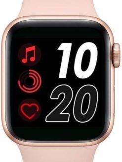 smart watch t500 2020 series 5 blood pressure BT call music player 44mm for ISO Android heart Rate smartwatch (pink)