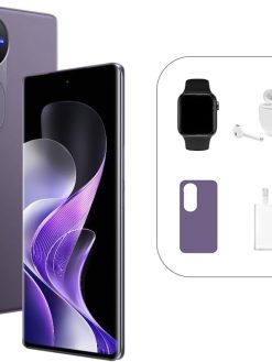 vivo V40 5G (Nebula Purple, 12GB RAM, 256GB) | 3D Curved AMOLED 120Hz Display | 50MP ZEISS Camera | 5500 mAh BlueVolt Battery | IP69 | Gifts, 24M Warranty, Earbuds– UAE Version