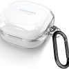 MARGOUN SF for Samsung Galaxy Buds 2 Pro (2022)/Galaxy Buds 2/Galaxy Buds FE (2023)/Galaxy Buds Live/Galaxy Buds Pro Clear TPU Soft Thin Light-Weighted Cover with Keychain - Clear