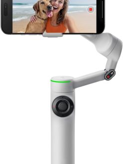 Insta360 Flow 2 Pro Grey - Foldable AI Phone Gimbal, Track in 200+ Apps with Apple DockKit, Multi-Person Tracking, 360º Pan Tracking, Built-in Tripod/Selfie Stick, iPhone/Android Portable Stabilizer